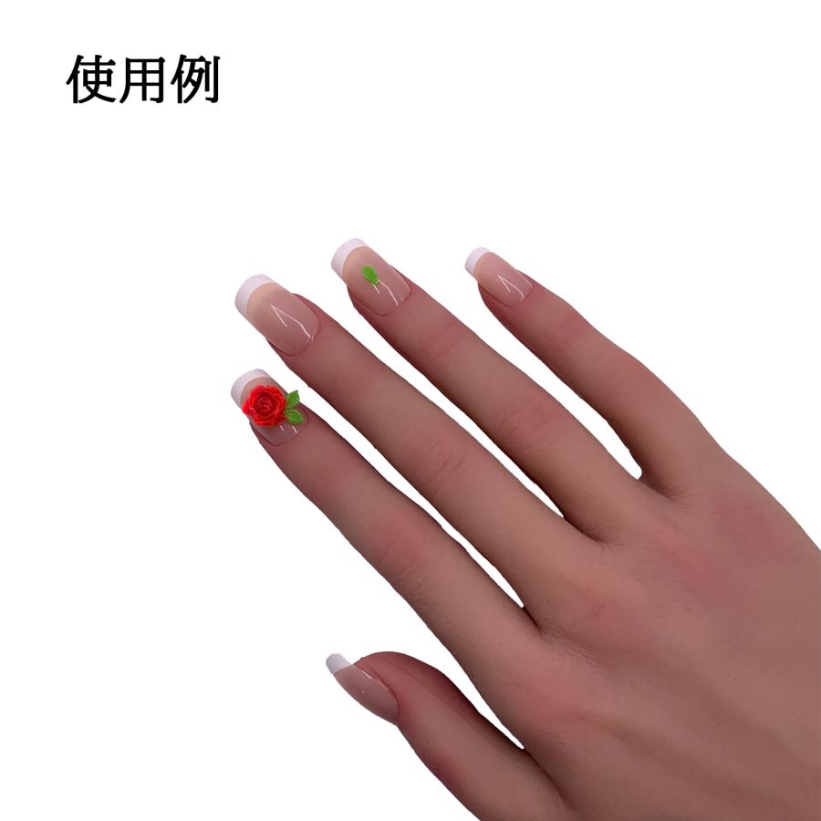 ネイルパーツ 葉っぱ リーフ 5mm 緑 50個 植物 花 葉 3D 立体 ミニ