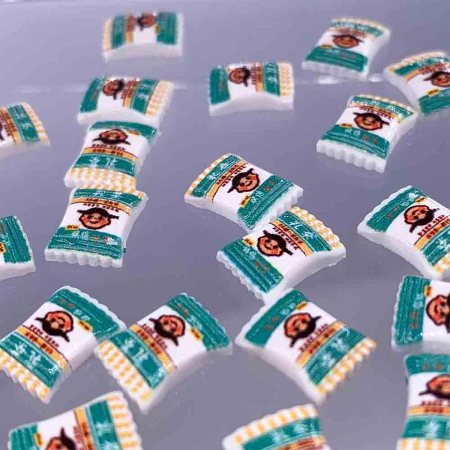 ネイルパーツ お菓子 11mm 混色 ミックス 緑 50個 食べ物 ぷっくり