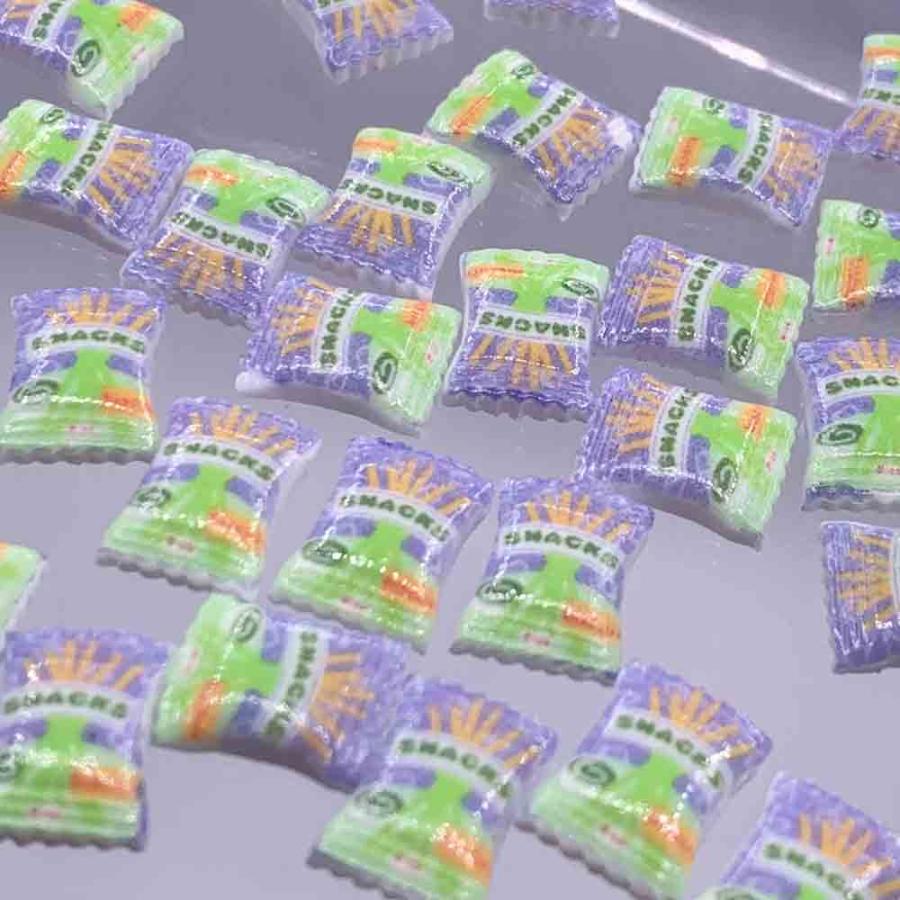 ネイルパーツ お菓子 11mm 混色 ミックス 青 50個 食べ物 ぷっくり