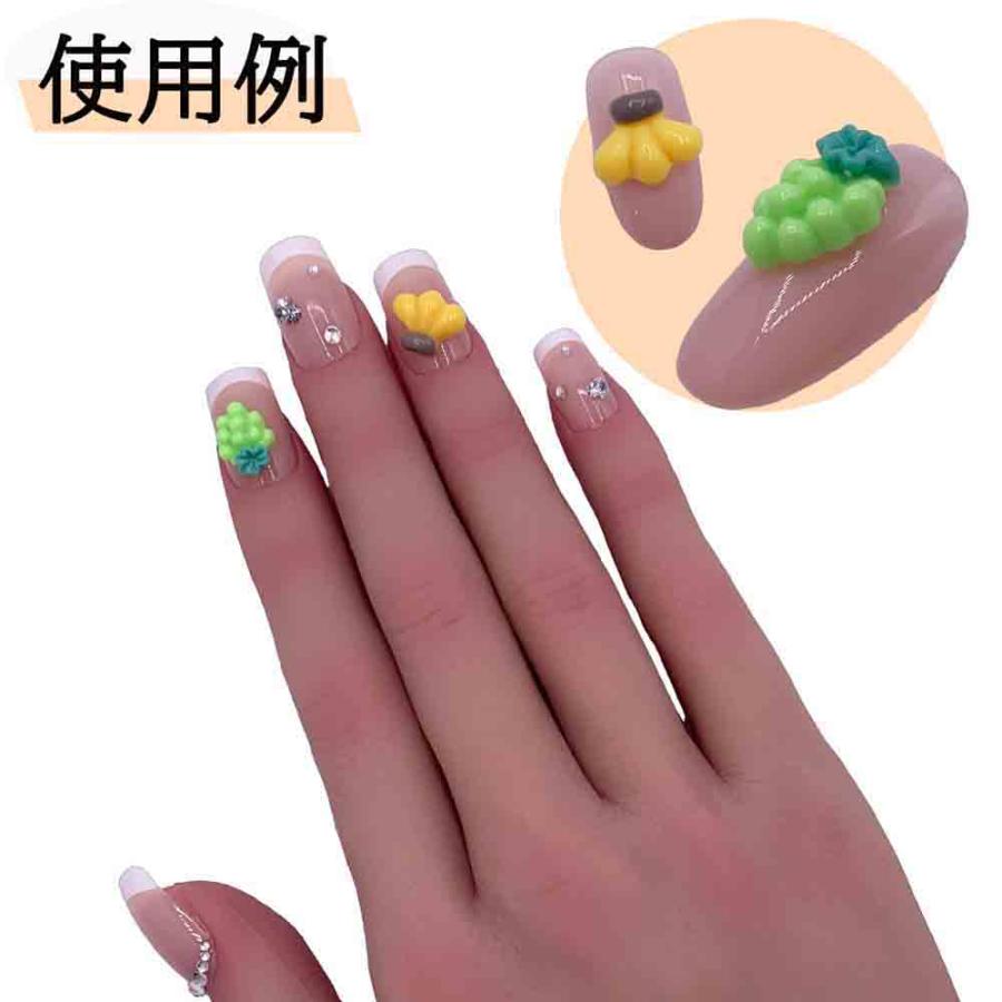 ネイルパーツ フルーツ ミックス 7ー12mm 蓄光 不透明 果物 100個 混色