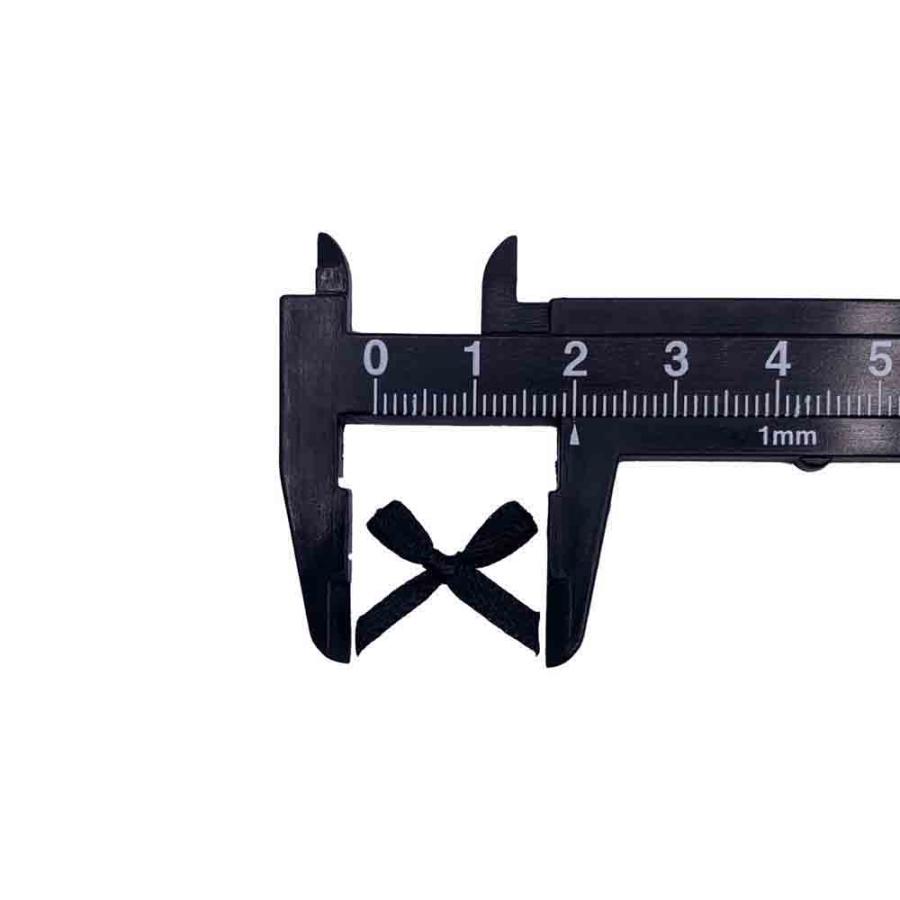 ネイルパーツ リボン 黒 20mm 小さめ 50個 蝶々結び ブラック 3D