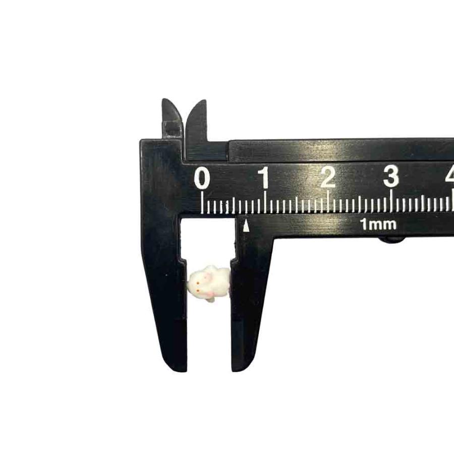 ネイルパーツ うさぎ 6mm ミニ ホワイト ウサギ 50個 雪 3D 立体