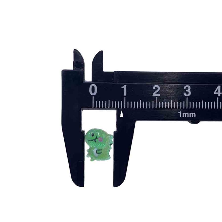 ネイルパーツ 恐竜 動物 混色 ラメ 10.5mm アニマル 50個 樹脂製 3D