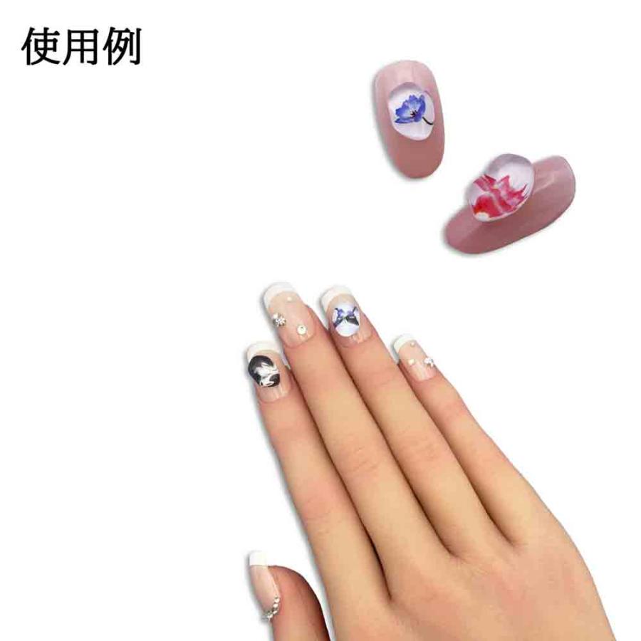 ネイルパーツ 花 蝶々 カボション 10mm 透明 100個 混色 樹脂 貼り