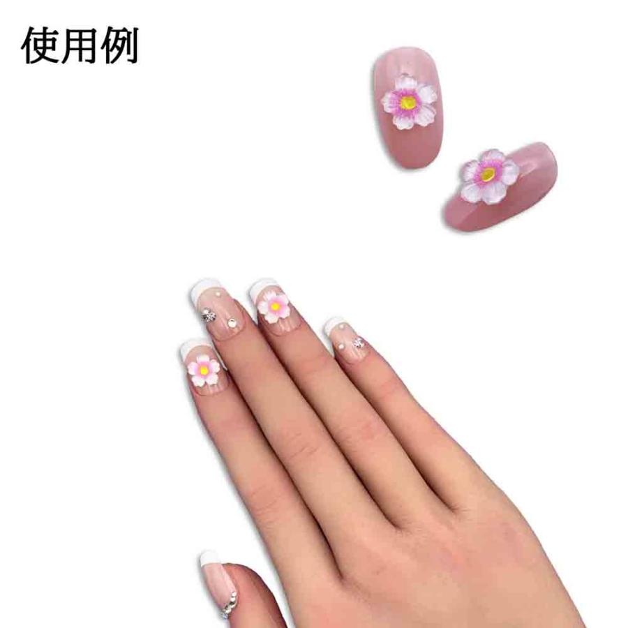 ネイルパーツ 花 9mm ピンク 桜 50個 フラワー クリア さくら 樹脂