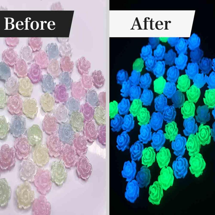 ネイルパーツ フラワー 8mm パステル MIX ラメ 100個 花 樹脂 ぷっくり