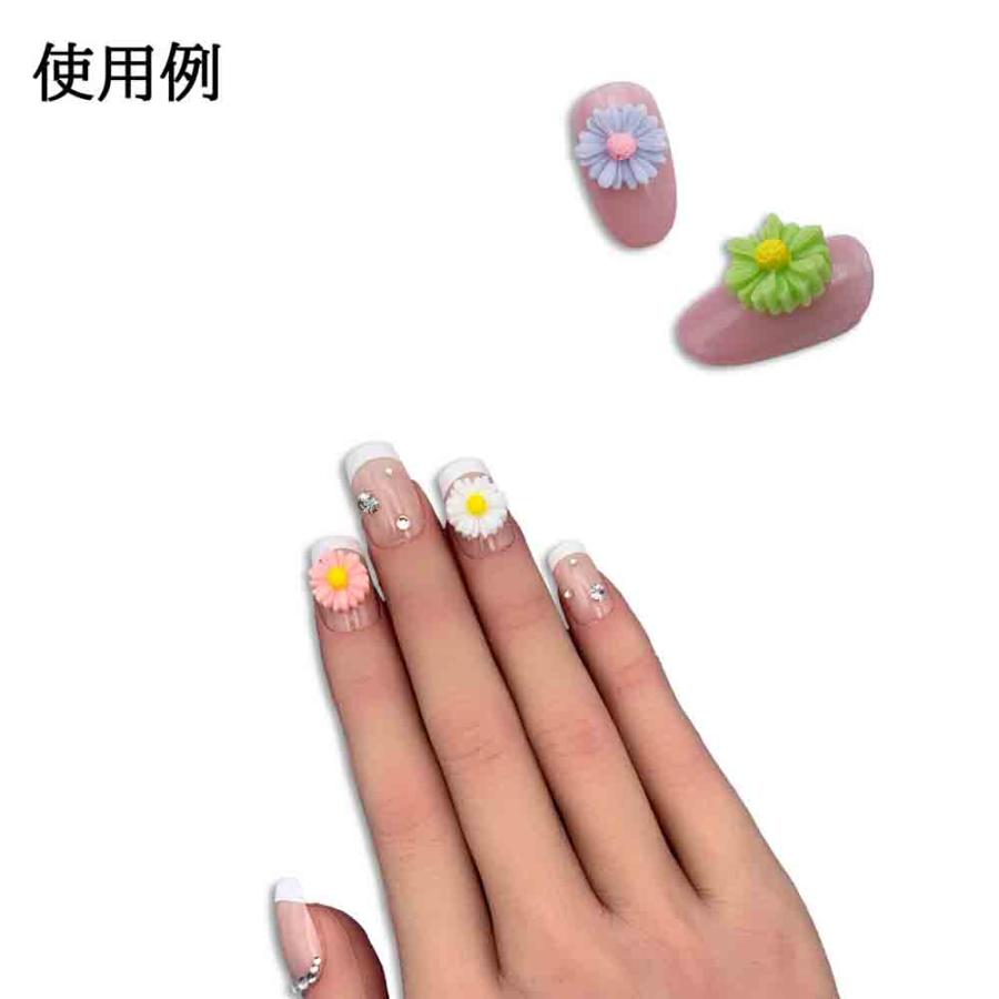 ネイルパーツ フラワー ミックス 10mm 蓄光 花 50個 立体 3D 艶消し