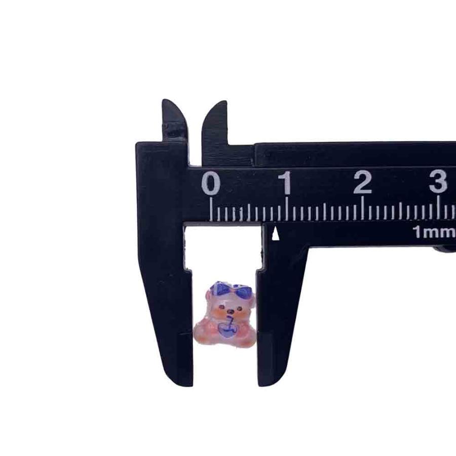 ネイルパーツ クマ リボン 動物 9mm ミックス アニマル 熊 ハート