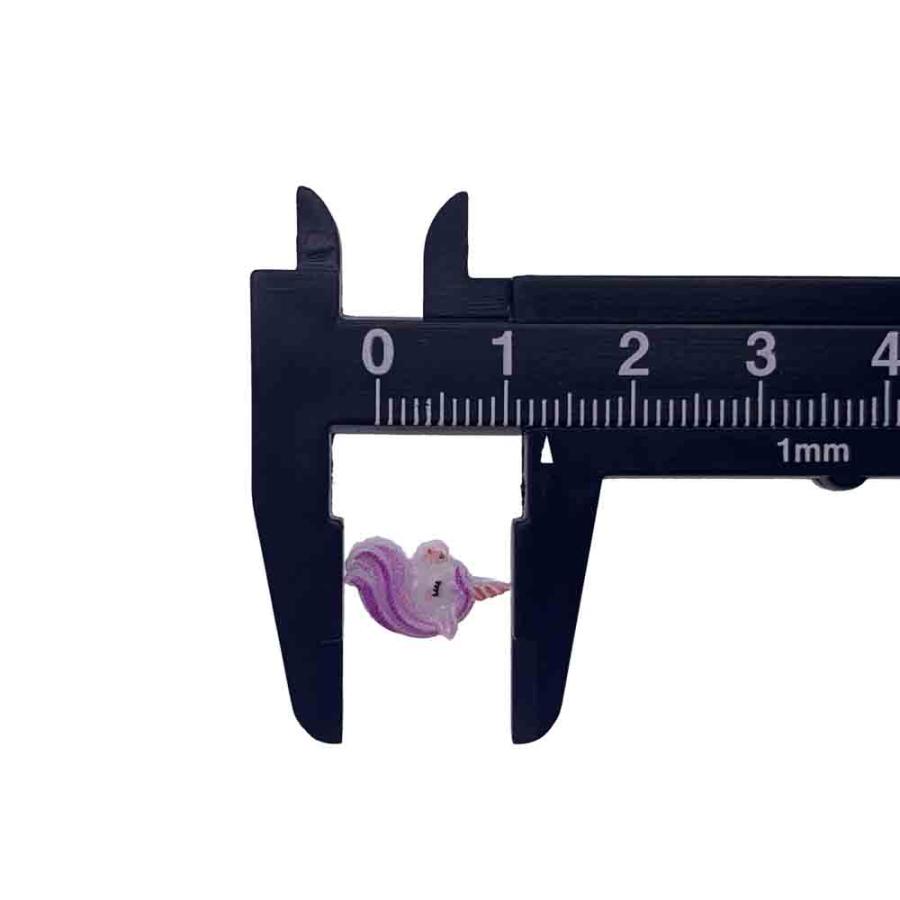 ネイルパーツ 動物 ユニコーン 馬 14mm ミックス 100個