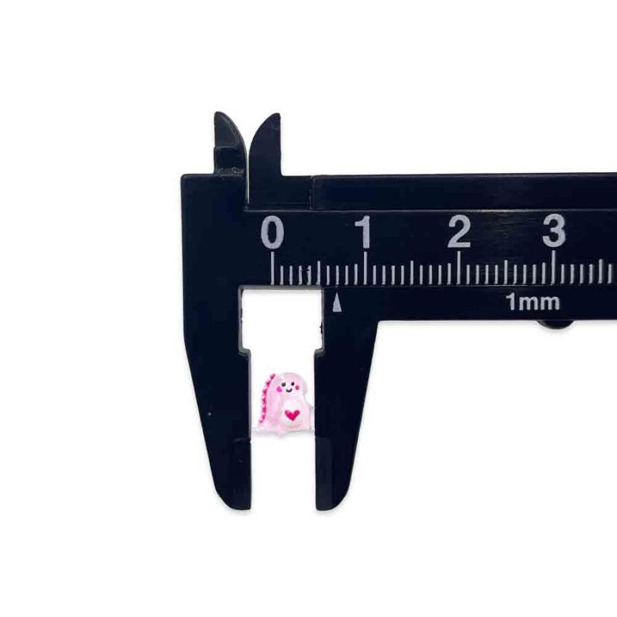 ネイルパーツ 恐竜 ハート 7mm 小さめ ピンク 50個 アニマル