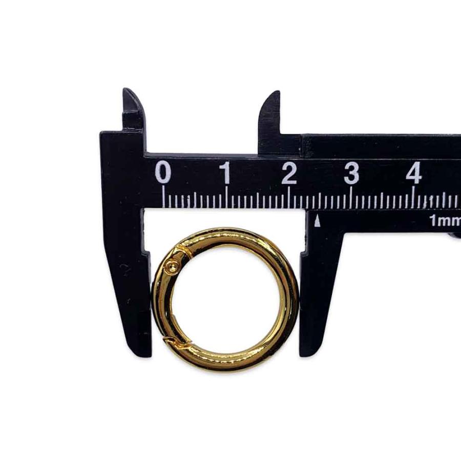 カラビナ 丸 ゴールド 25mm 20個 サークル リング 金具