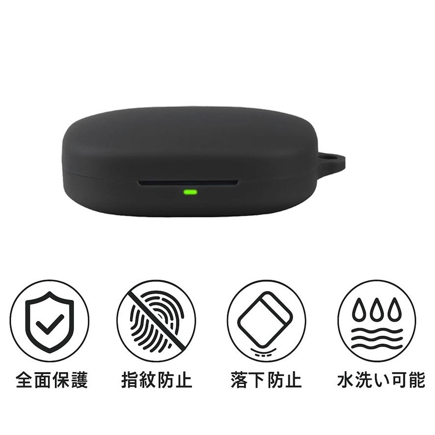 Shokz OpenFit Pro ケース シリコン製 保護カバー カラビナ付き 耐衝撃