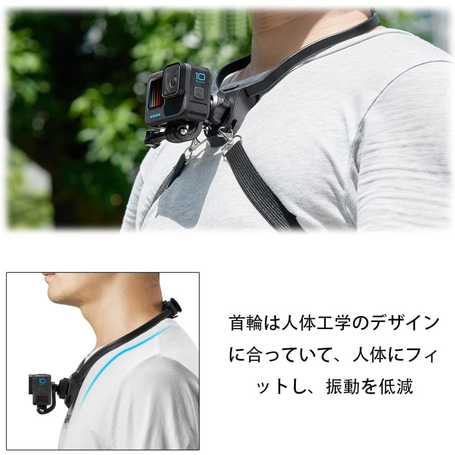 ネックレス式マウント首掛け 横撮り 縦撮り for gopro dji Action1 2 3 4 Insta360 one アクセサリー ゴープロ hero12 11 10 9 8 7 6 5  スマホ その他アクショ｜kkk｜04