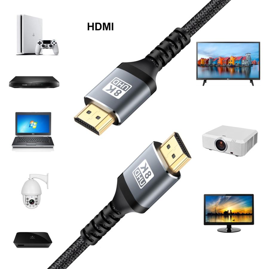 長さ3m HDMI 2.1 ケーブル 8k 48Gbps 60hz 4k 120Hz対応 Ultra High 