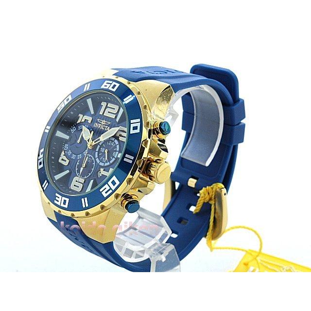 インビクタ 腕時計 INVICTA 濃紺 ゴールド クロノグラフ プロ