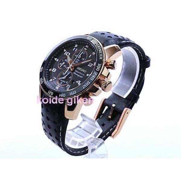 スポーチュラ セイコー 腕時計 海外版 黒+ローズゴールド SNAE80 限定1