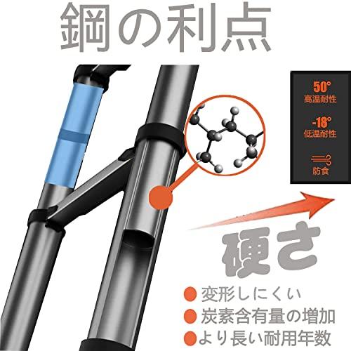 DayPlus 伸縮はしご ステンレス製 5m 折り畳み伸縮梯子
