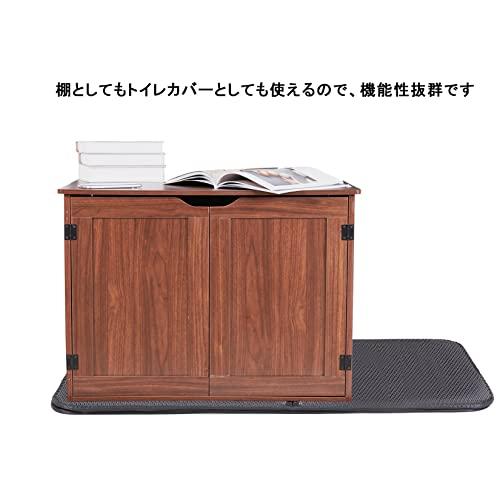 【値下げ中】 BingoPaw 猫トイレカバー 大型 猫用キャビネット 木製 目隠し 猫家具 猫トイレ収納 猫隠れ家 ドーム型キャットハウス 箱形 猫砂飛散防 【A1871666622】(9895円)