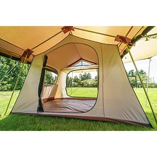 ogawa(オガワ) アウトドア キャンプ テント オーナーロッジ タイプ78R 【5人用】 サンドベージュ×ダークブラウン 2755