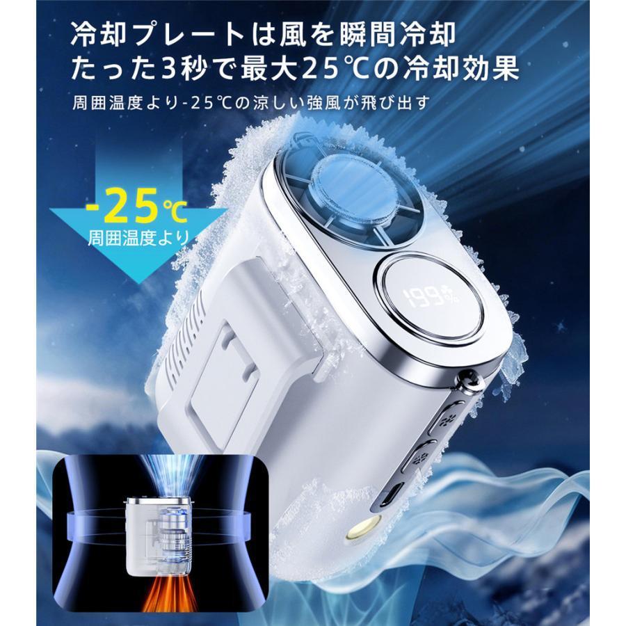 腰掛け扇風機 ベルトファン 腰掛けファン 冷却プレート付き 190段階大