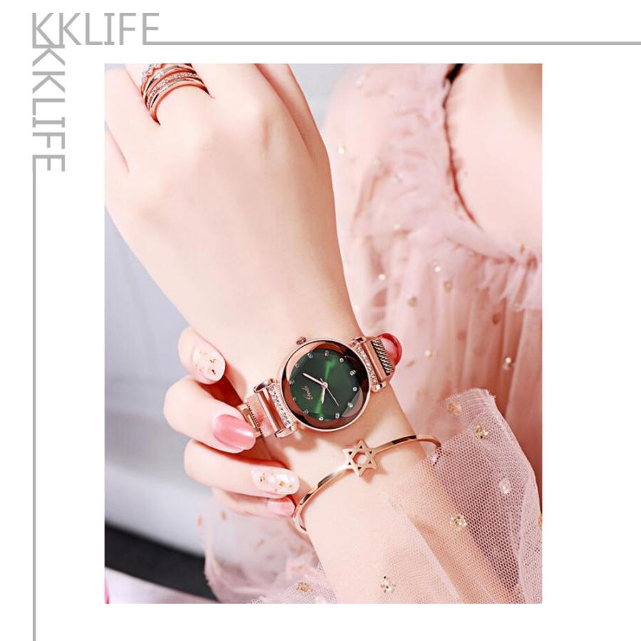 腕時計 レディース 安い ファッション時計 女性 アナログ ミラネーゼ ループ バンド ダイヤモンド風ガラス レディースウォッチプレゼント Xmas クリスマス Lzh005 Kklife 通販 Yahoo ショッピング