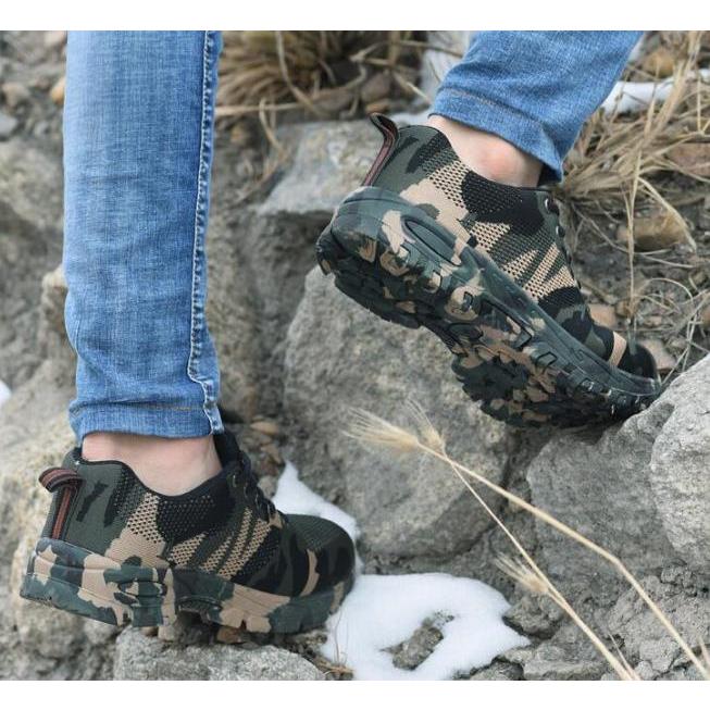 作業靴 安全靴 メンズ つま先鋼先芯 ワークシューズ 迷彩柄 通気性 軽量 作業スニーカー 安全スニーカー おしゃれ 輝い