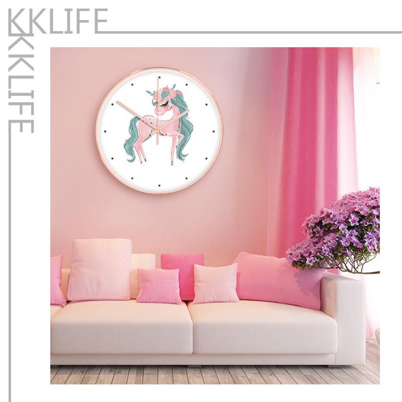 壁掛け時計 子供用 キッズ 可愛い ピンク 女の子 モダン ウォールクロック 北欧 静音 おしゃれ 壁掛 リビングルーム インテリアクロック Nn613 Kklife 通販 Yahoo ショッピング
