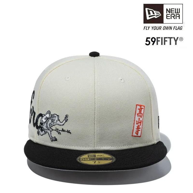 NEW ERA（ニューエラ） 59FIFTY 鳥獣戯画 クロームホワイト ブラック