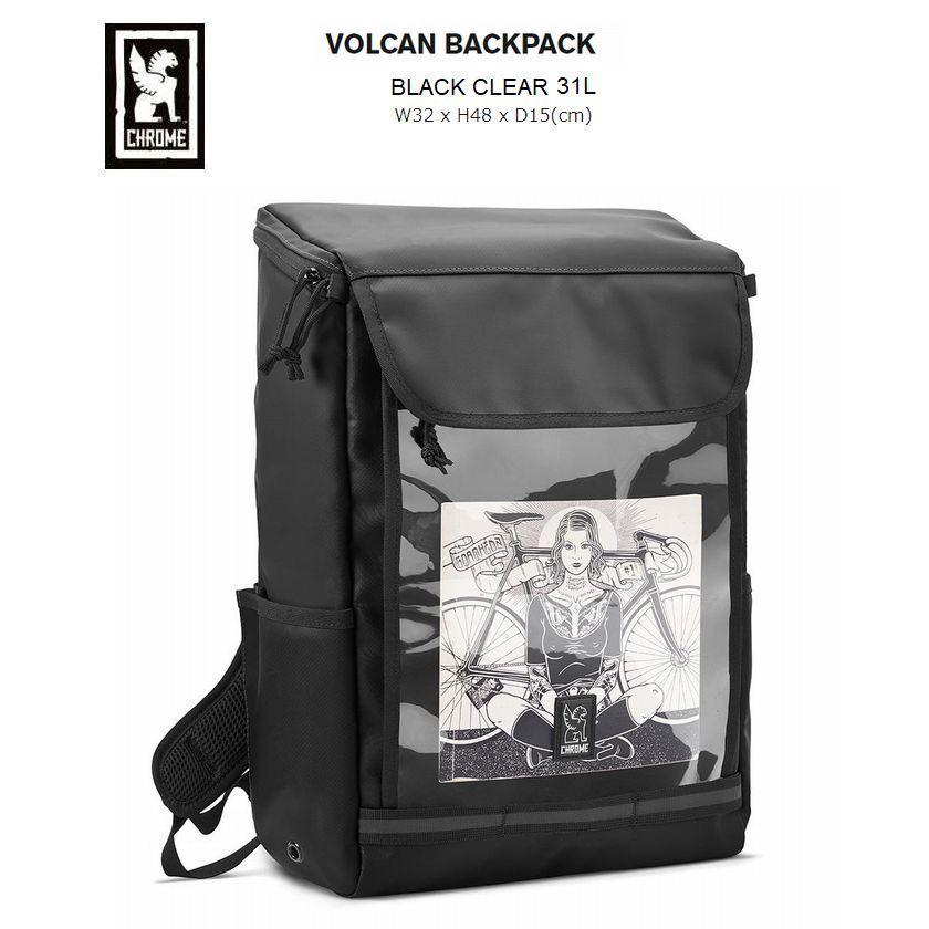 CHROME / クロームボルカンバックパック CHROME クローム VOLCAN ボルカン バックパック ブラック クリア