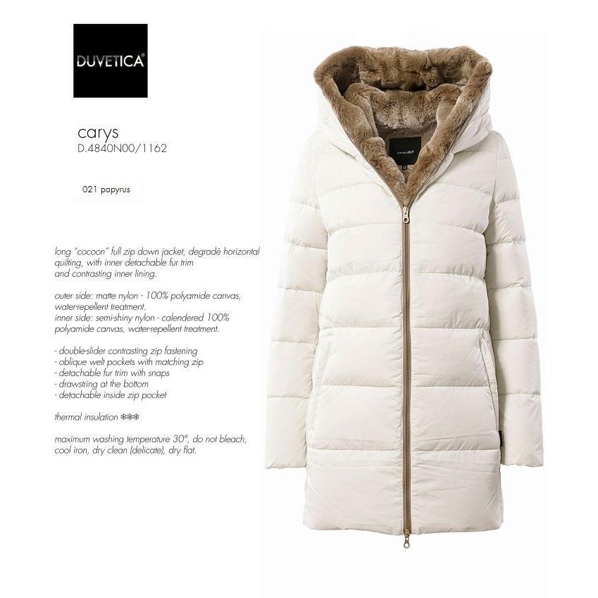 DUVETICA　デュベティカ　秋冬　カリス　ラビットファー　CARYS RexLapin.Fur col.021　オフホワイト　レディス　国内正規品  : duveticacarys201819021 : KnockKnockPuchic - 通販 - Yahoo!ショッピング