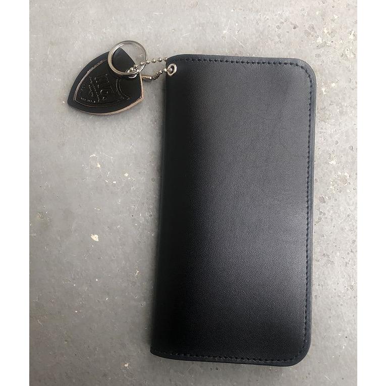 【美品】HTC ロングウォレット スタッズ付き ブラック MADE IN USA HTC コンチョ 5セント硬貨 インディアンヘッド スタッズ ウォレット 長