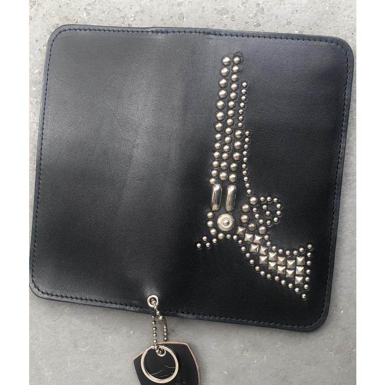 HTC コルト 拳銃 ピストル スタッズ ウォレット ロング ブラック