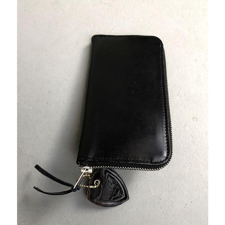 HTC ハリウッドトレーディングカンパニー ミニ財布 レザー スタッズ ブラック HTC HTC USフラッグ 星条旗 ジッパー ラージ ウォレット