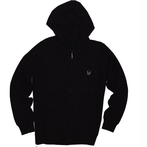 ルシアンペラフィネ”スカル・サーマルニットパーカ”ブラック : lpf  