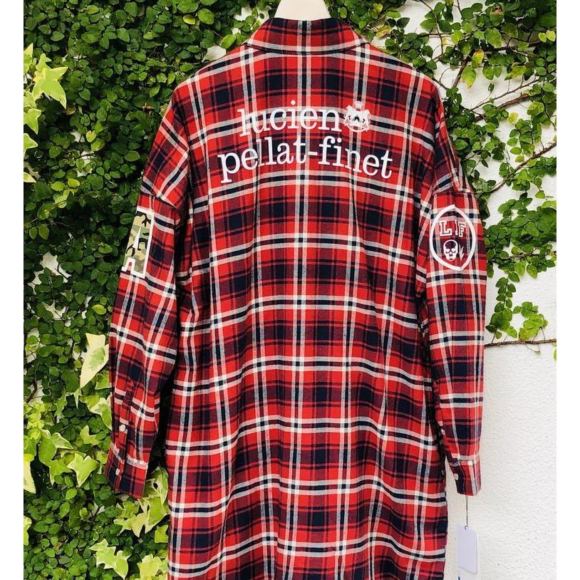 ルシアンペラフィネ チェックロングシャツ