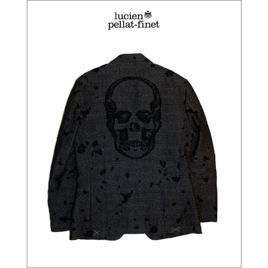 ペラフィネ スカルプリント ジャケット Lucien Pellat-Finet ルシアンペラフィネ スカル デストロイ