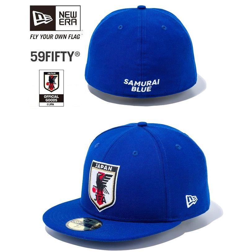 ニューエラ　NEWERA　59FIFTY　JFA公認　サッカー　日本代表　オフィシャル　エンブレム　サムライブルー　限定モデル  SAMURAI BLUE 11599586｜kkp