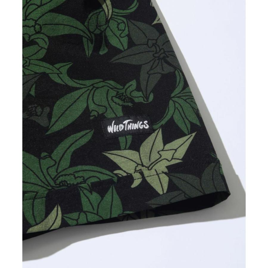 春夏 ワイルドシングス ドットエア オープンカラー シャツ 花柄