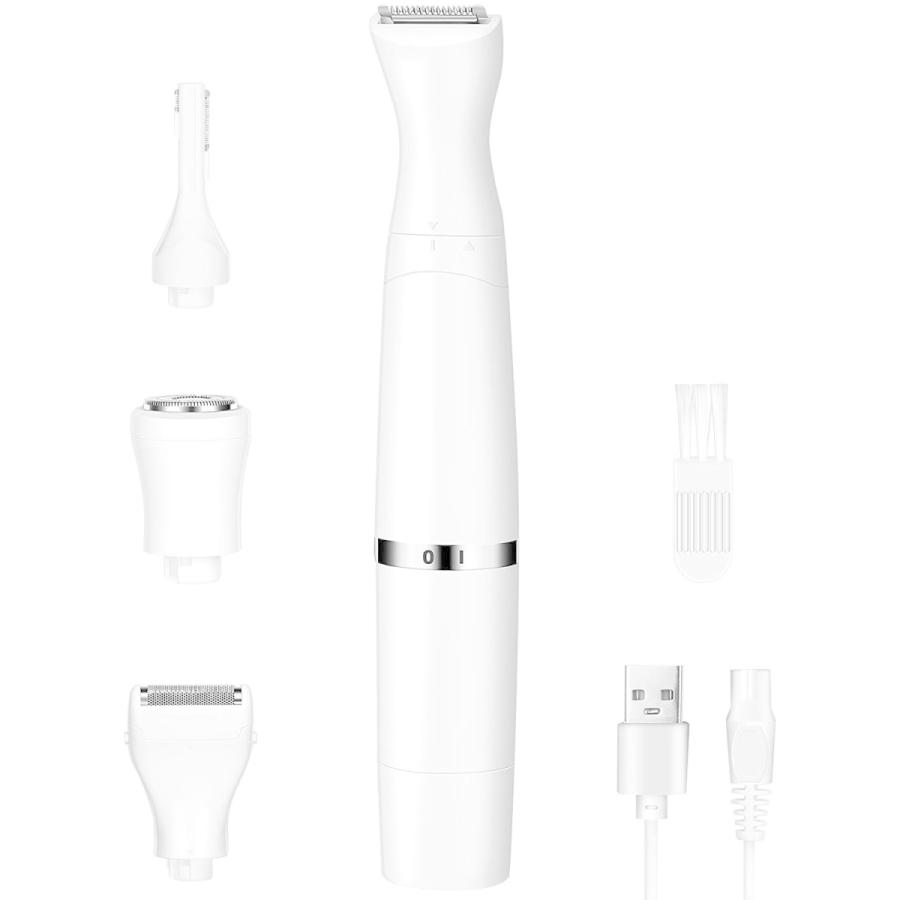 開店記念セール レディースシェーバー 女性用 電動シェーバー Vio専用シェーバー Usb充電式 4in1電気シェーバー 全身広範囲用 ボディ 顔 背中 眉 Champacheval Fr