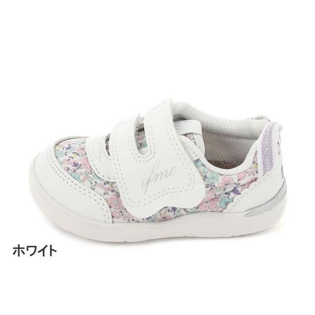 送料無料 北海道 沖縄除く 新品 本物 当店在庫だから安心 イフミー カラン Ifme Calin 子供 靴 ホワイト ベビーシューズ スニーカー ピンク 22 0123