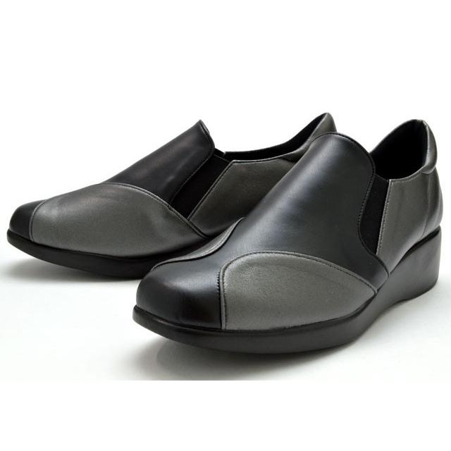 2021公式店舗 ディスカウント カジュアルシューズ 3452 ウエッジソール レディース 婦人 日本製 3E 軽量 ブラック ダークブラウン 靴 shino24.ru shino24.ru