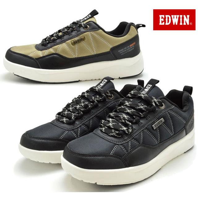 エドウィン Edwin Edw 7604 スニーカー ローカット メンズ 紳士 ブラック ベージュ 靴 新生活