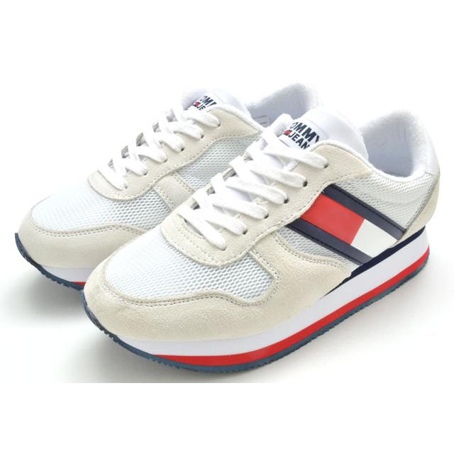 送料無料 北海道 沖縄除く Tommy Jeans トミー ジーンズ En Flatform Runner スニーカー ローカット レディース 婦人 Rwb ホワイト 靴 En シューズショップ シンプル 通販 Yahoo ショッピング