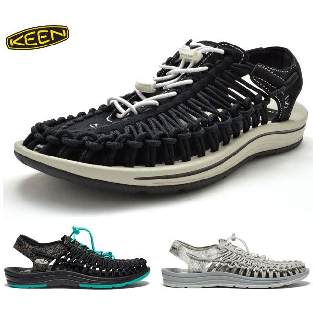 【超美品】KEEN UNEEK キーン ユニーク　サンダル 26cm 黒　総柄 ユニーク(KEEN) 【送料無料】 キーン 1027435 1027438 1026865