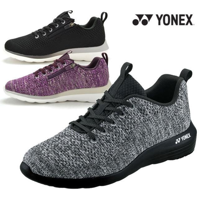 【送料無料(北海道、沖縄除く)】 ヨネックス YONEX L01Y パワークッション ウォーキングシューズ レディース 婦人 3.5E 幅広 ダークグレー パープル ブラック 靴｜kksimple