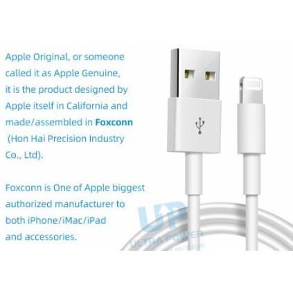 Genuine Foxconn Lightning Cable iphone iPad iPod charge 1m 2m Apple iOS data transfer white USB Connector original｜kksshop｜02