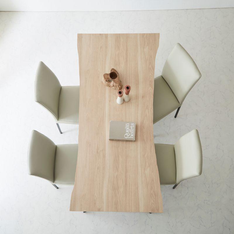 河口家具製作所 ダイニングテーブル 単品 180cm 4人 一枚板風