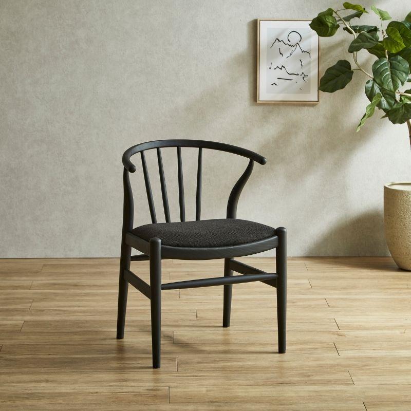 ダイニングチェア ファブリックチェア アームレストチェア ナチュラル