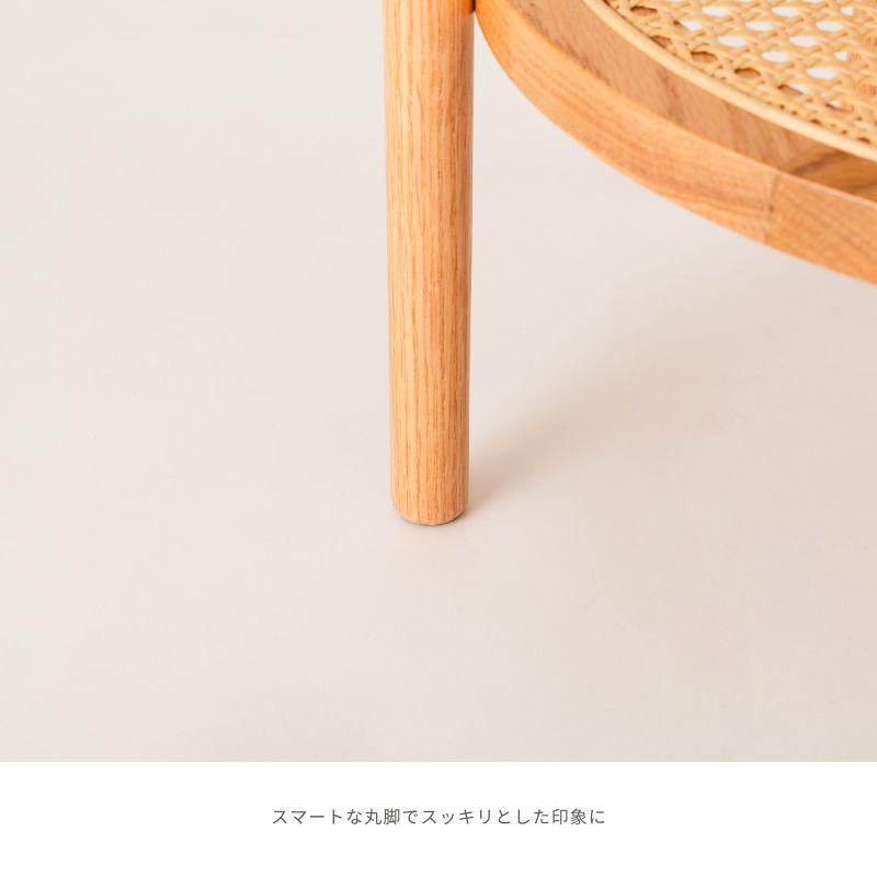 河口家具製作所 サイドテーブル リビングテーブル テーブル ラタン調