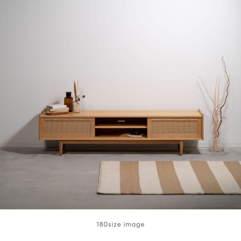 河口家具製作所 テレビ台 テレビボード ローボード ラタン調 180cm TV